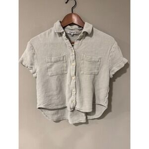Madewell Women's Breezewoven Beachside Shirttail Top Size Small